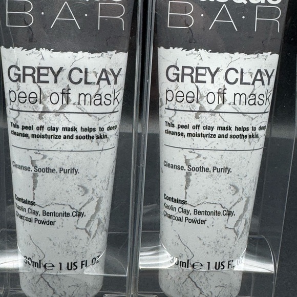 NWT Set of 2 Masque Bar Grey Clay Peel-Off Masks- travel size 1 oz each - Picture 4 of 7